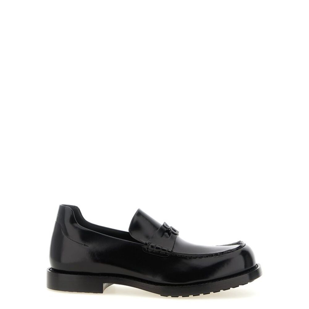 Balenciaga Black Calfskin Slip-On Men's Loafers